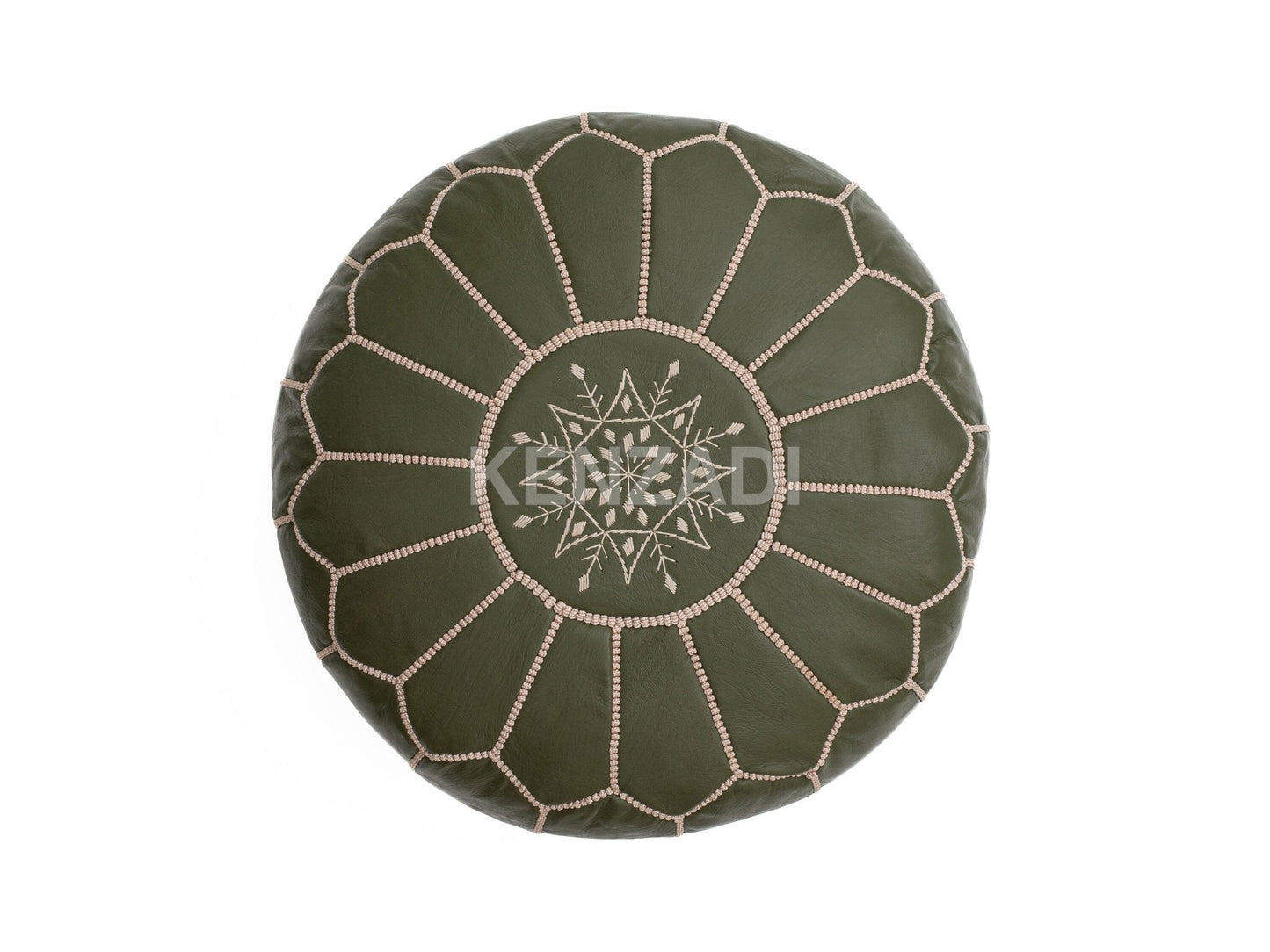 Moroccan Leather Stuffed Poufs - Handmade by My Poufs