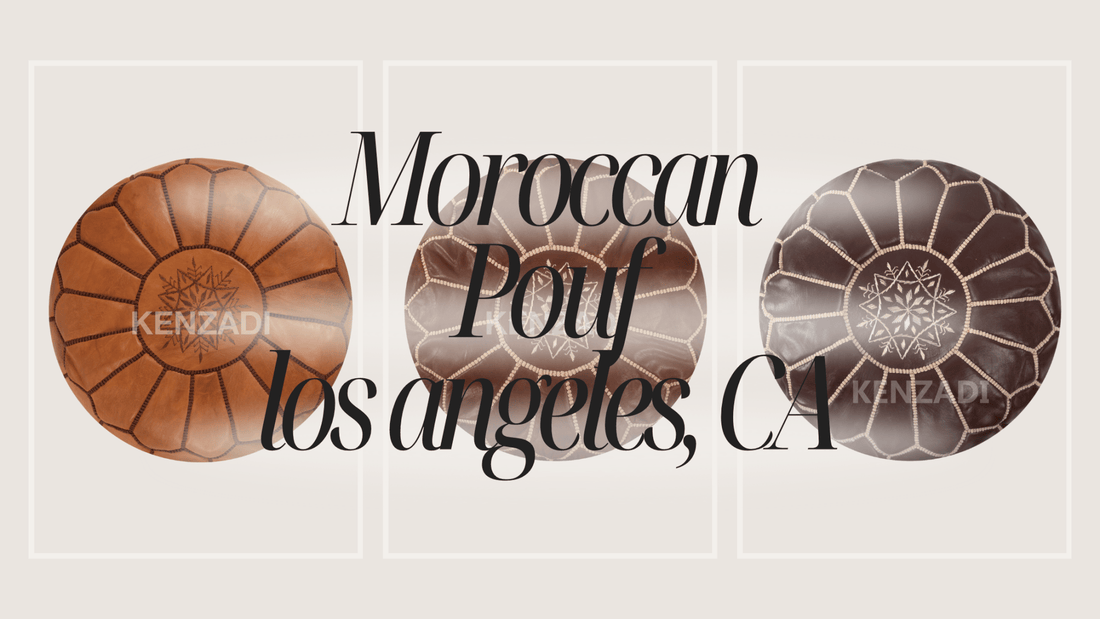 Moroccan Leather Poufs in Los Angeles, California - My Poufs