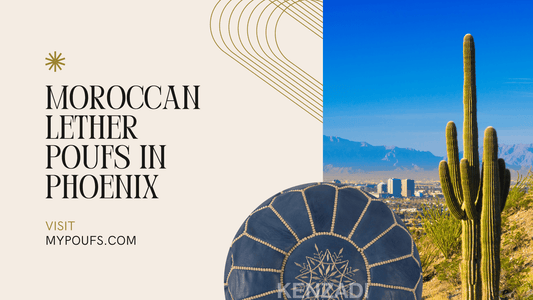 Moroccan Lether Poufs in Phoenix - My Poufs