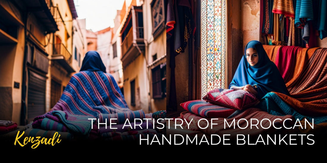 The Artistry of Moroccan Handmade Blankets: A Deep Dive into Traditional Craftsmanship - My Poufs