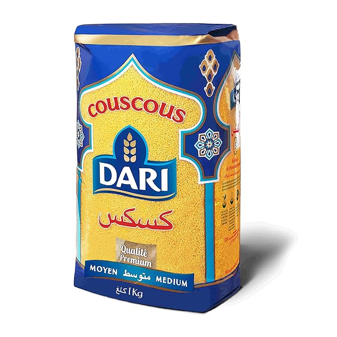 Dari Moroccan Couscous 1kg, 2.2lb (Medium) - Handmade by My Poufs