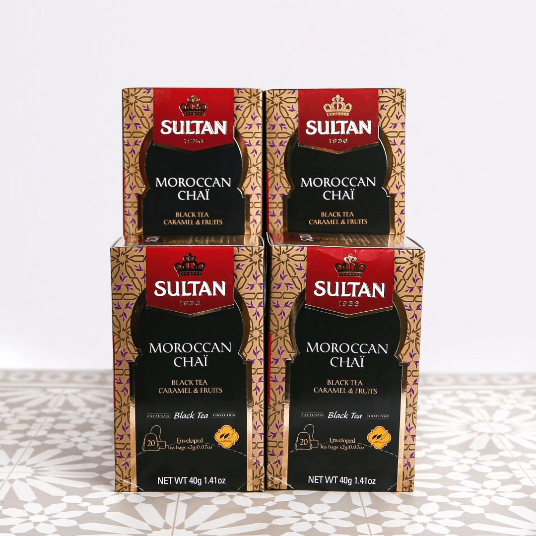 Sultan Chai Caramel and Fruits Tea - 20 Tea Bags - Handmade by My Poufs