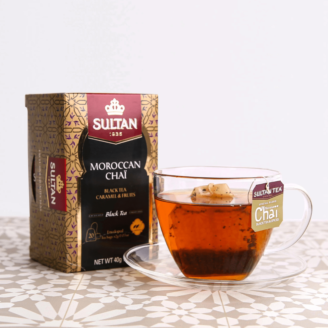 Sultan Chai Caramel and Fruits Tea - 20 Tea Bags - Handmade by My Poufs