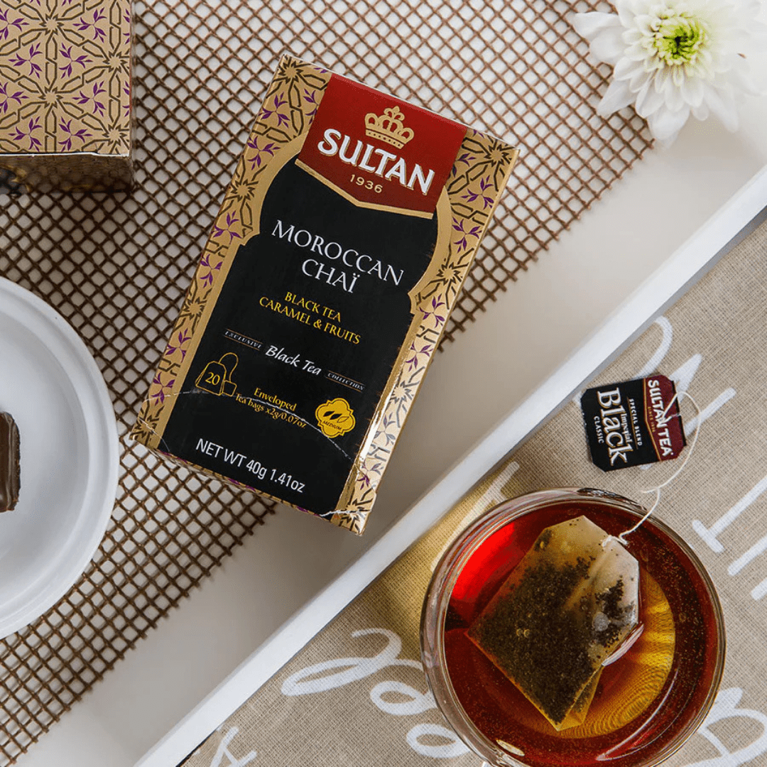 Sultan Chai Caramel and Fruits Tea - 20 Tea Bags - Handmade by My Poufs