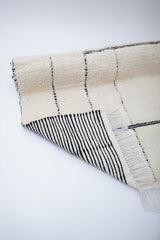 Authentic Handmade Beni Ouarain Rug 6x10 feet Classic Moroccan White Wool Rug - Ethically Crafted by Berber Artisans - Handmade by My Poufs