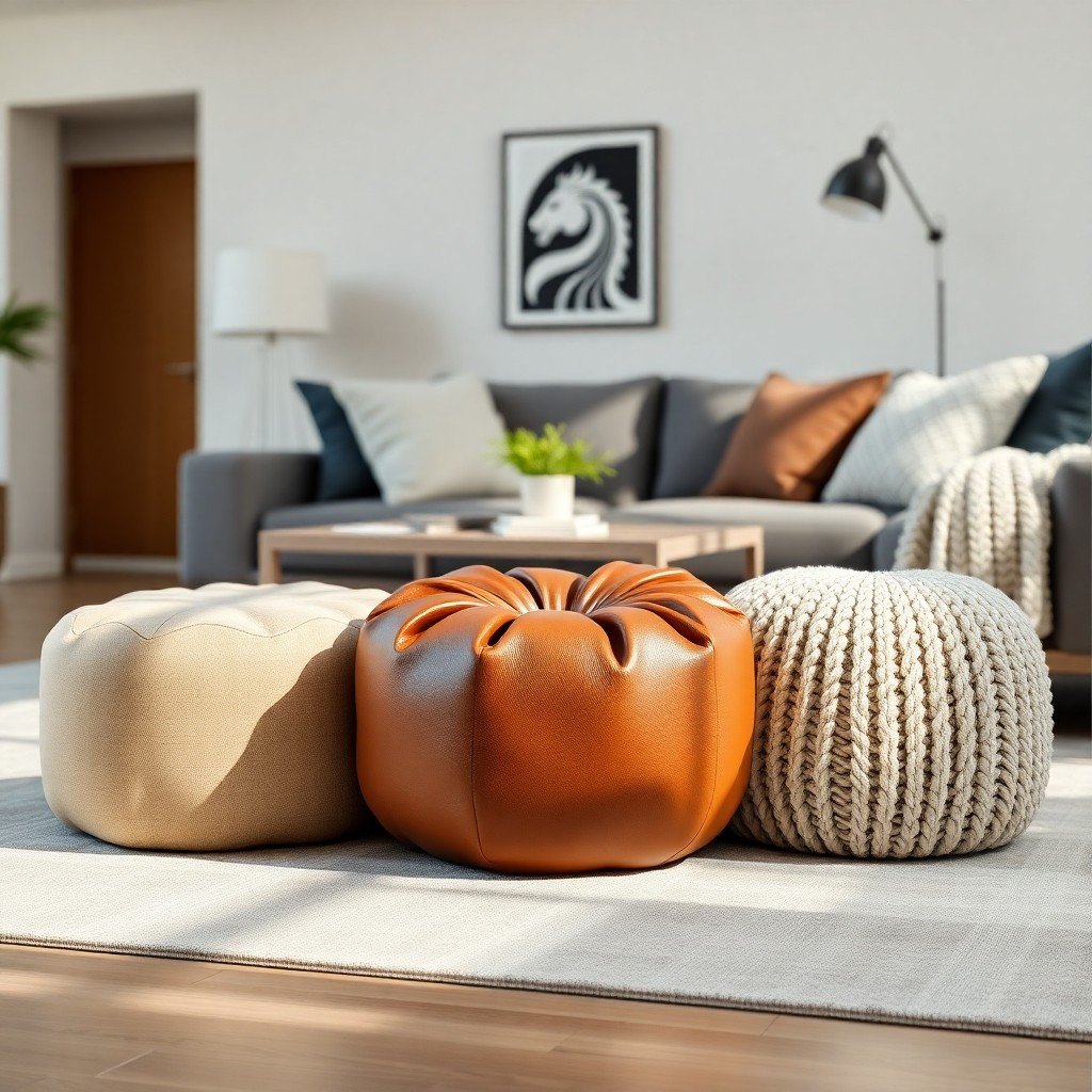 Fabric Pouf Vs Leather Pouf Vs Knitted Pouf Durability Comparison
