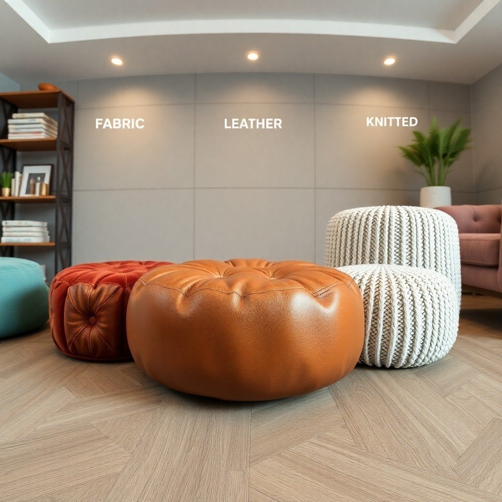 Fabric Pouf Vs Leather Pouf Vs Knitted Pouf Durability Comparison