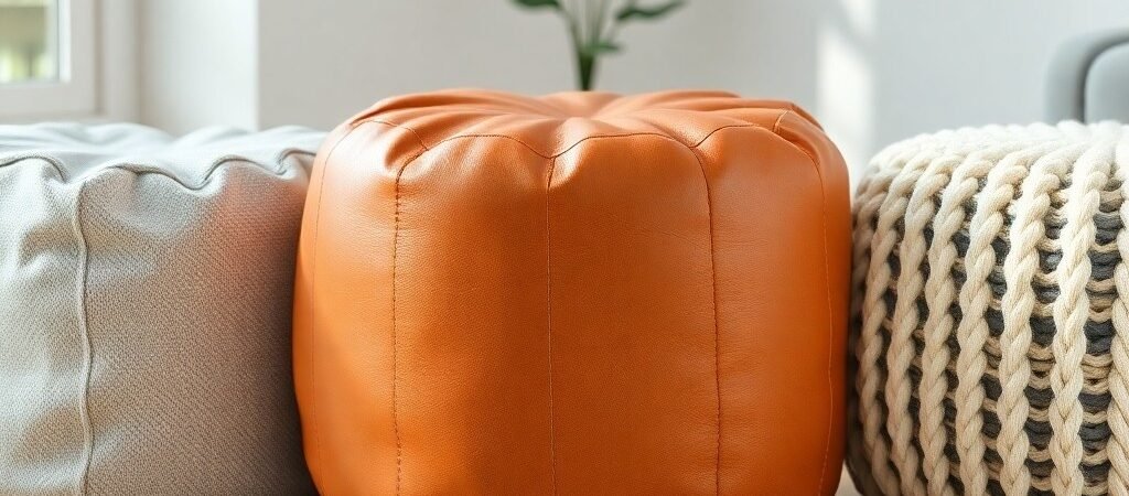 Fabric Pouf Vs Leather Pouf Vs Knitted Pouf Durability Comparison