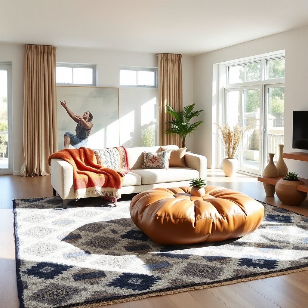 2024 Interior Design: Moroccan Textiles & Leather Accents
