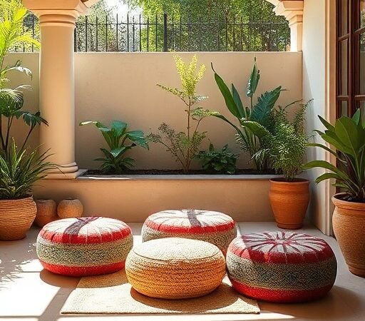 The Benefits Of Outdoor Moroccan Poufs For Your Patio Or Garden