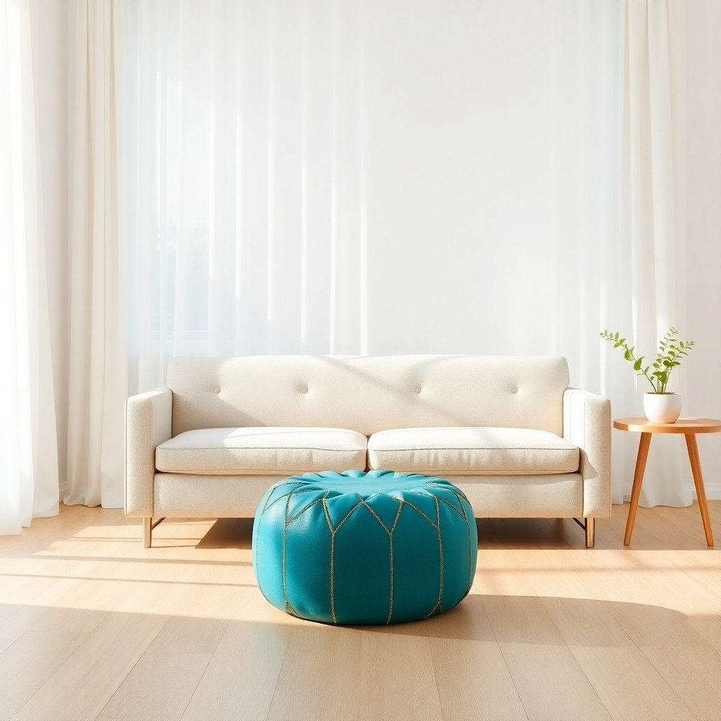 How To Mix & Match Moroccan Poufs With Minimalist Décor