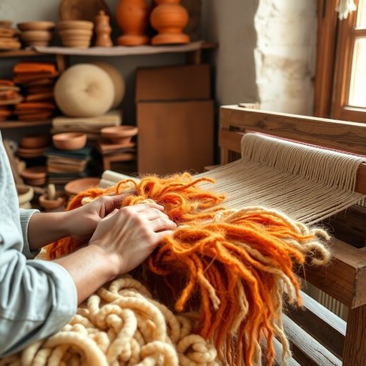 Moroccan artisans creating eco-friendly home décor materials such as hand-spun Berber wool and natural clay plaster, supporting sustainable and ethical design practices