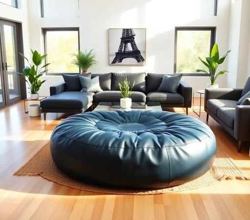 How To Style A Leather Pouf In Any Room