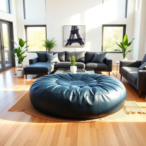 How To Style A Leather Pouf In Any Room