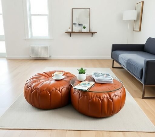 5 Easy Ways To Incorporate Leather Poufs Into Small Spaces