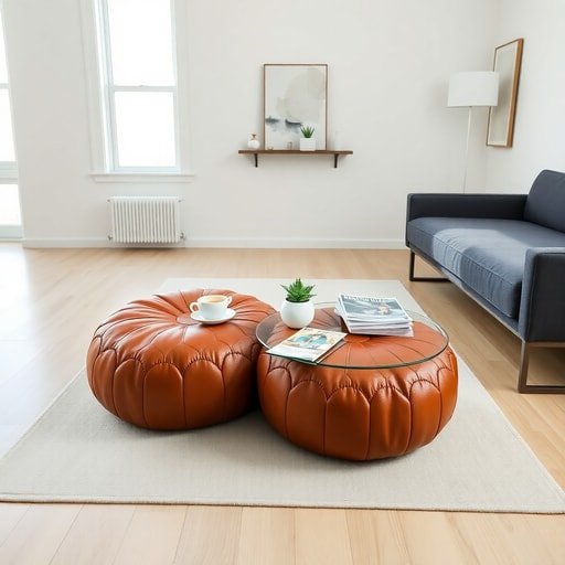 5 Easy Ways To Incorporate Leather Poufs Into Small Spaces