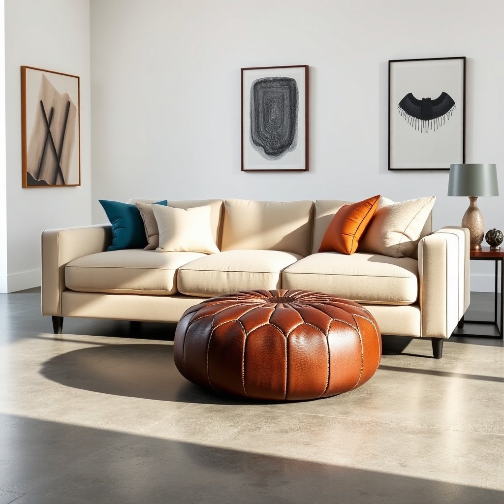 Moroccan Leather Poufs: Style Tips For Modern Homes