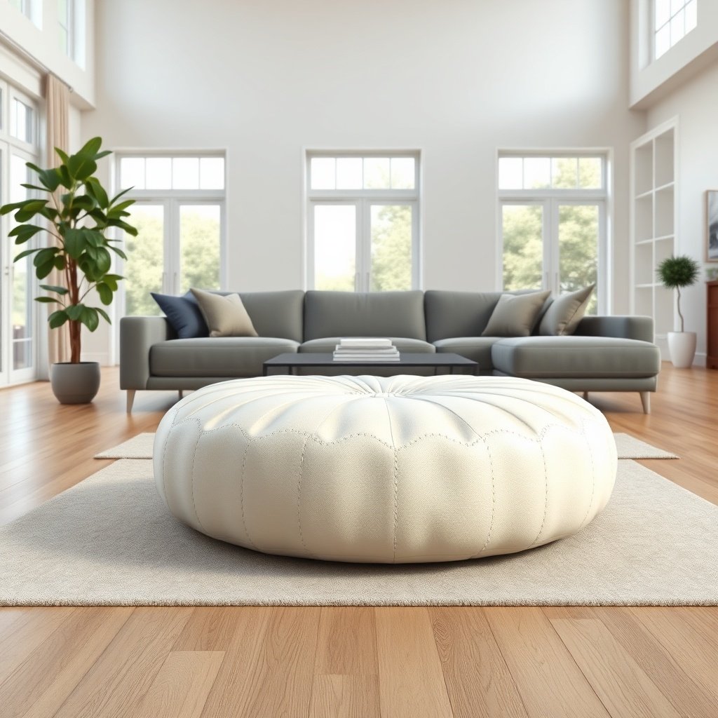 How To Style Moroccan Leather Poufs In Modern Homes