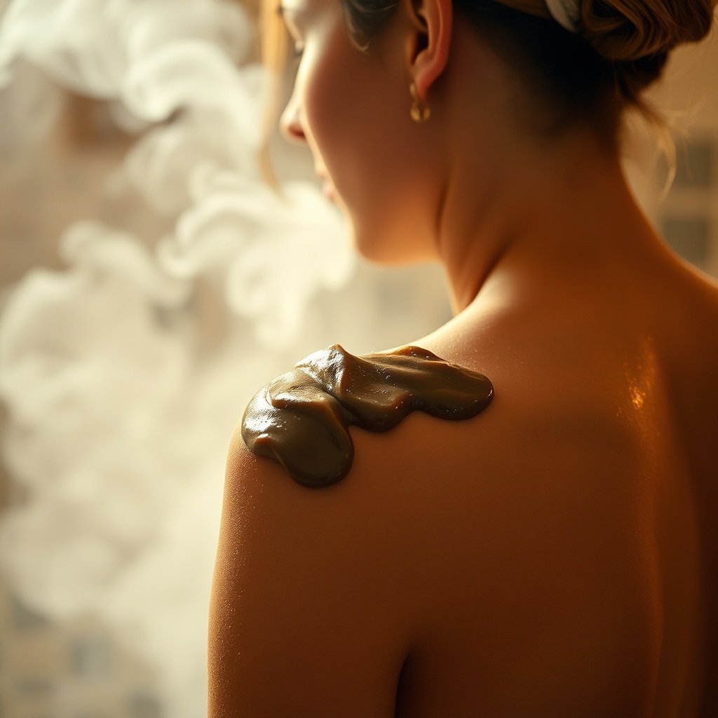 Close-up of Beldi soap application on skin to demonstrate deep exfoliation and hydration benefits in a spa setting.