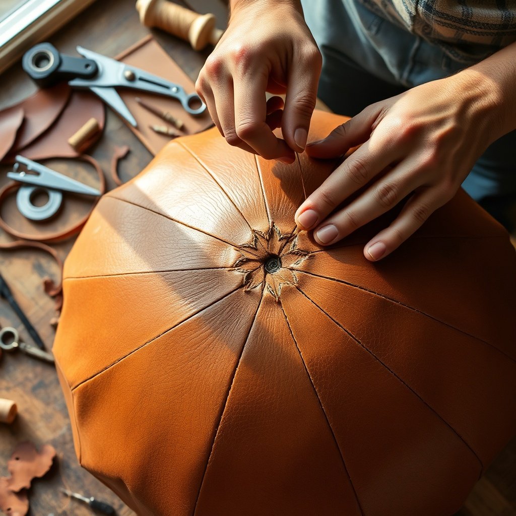 Moroccan Leather Pouf DIY: Save $300+